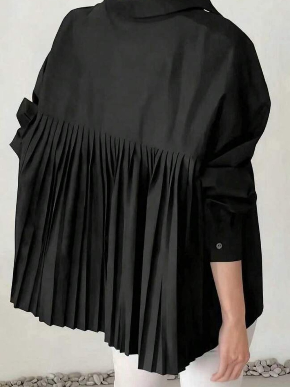 SHEIN Pleated back Buttondown